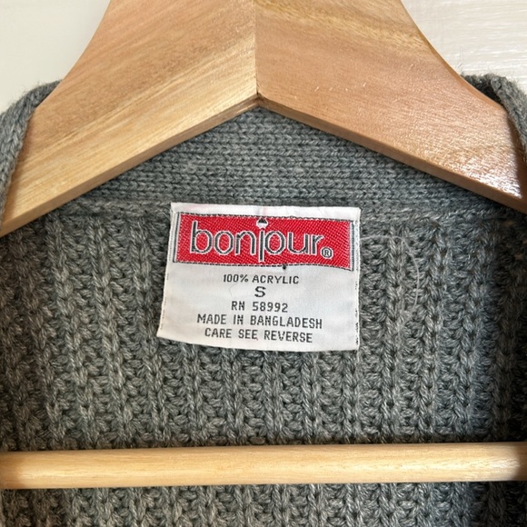 VTG 90s Striped Cartigan - Picture 3 of 4